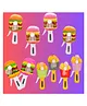Birthday Popper 10 Pcs Fast-food Theme Mini Handy Fans as Birthday Return Gifts - Assorted Cute Burger Fries Design Handheld Fan | No-Battery Manual Press