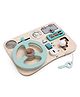 United Agencies Montessori Wooden Steering Wheel Busy Board Toy- Multicolor