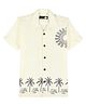 CAVIO Cotton Woven Half Sleeves Abstract Embroidered Shirt - Cream