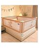 Kids Station 3 Side Premium Bed Rail Guard (6.6ftx5.3ftx6.6ft / 200cmx160cmx200cm), Bed Railing for Baby Safety, Kids Toddler Bed Protector Side Walls, Adjustable Height, Portable & Foldable (Beige)