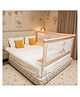 Kids Station 2 Side Premium Bed Rail Guard (6.3ft x 5.3ft / 190cm x 160cm), Bed Railing for Baby Safety, Kids Toddler Bed Protector Side Walls, Adjustable Height, Portable & Foldable (Beige)