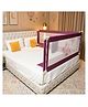 Kids Station 2 Side Premium Bed Rail Guard (6.6ft x 5.3ft / 200cm x 160cm), Bed Railing for Baby Safety, Kids Toddler Bed Protector Side Walls, Adjustable Height, Portable & Foldable (Maroon)