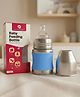 StarAndDaisy Baby Milk Bottle for Newborn Infant and Toddler 125 ml SUS 304 Steel Feeding Bottle BPA Free Leakproof Anti Colic Easy to Clean for 0 Plus Months Blue Color