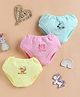 Unfab Cotton Knit Pack Of 6 Animals Printed Panties - Pink Yellow & Green