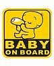 Fusion Graphix Baby On Board Sticker Black & Yellow drinking milk 037