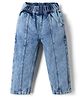 Bonfino 100% Cotton Woven Cut N Sew Washed Pull on Barrel Fit Jeans - Light Blue