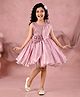 smile baby NX Tissue Knit Sleeveless Sequin Embellished Floral Applique Detailed Dress - Pink