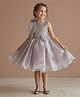 smile baby NX Tissue Knit Sleeveless Sequin Embellished Floral Applique Detailed Dress - Beige