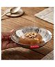 HAZEL Stainless Steel Small Copri Plate 15.5 cm, 400ml | Hammered Design Snacks Plate Nasta Plate for Serving Food & Daily Use