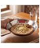 HAZEL Stainless Steel Snack Plate 20.7cm, 800ml | Hammered Nasta Plate | Snack Serving Copri Dish Breakfast Plate