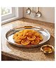 HAZEL Stainless Steel Dinner Plate 30.2cm | Side Hammered Style Thali for Lunch, Tiffin Plates, Ideal for Home, Office & Restaurant