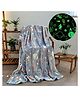 Butterthief Space Rocket Glow in The Dark Radium Blanket  -Grey