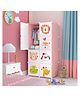 Butterthief Cartoon Printed Collapsible Wardrobe 8 Cubes Storage Organiser Closest with Anti Skid Base - Dark Pink