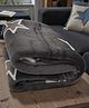 Butterthief Flannel Swaddle Star Printed Baby Blanket  - Charcoal Grey