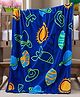 Butterthief Flannel Swaddle Space Theme Printed Baby Blanket  - Navy Blue