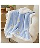 Butterthief Cozy Super Soft Warm Double Layered Sherpa Swaddle Blanket for Newborn Babies - Blue