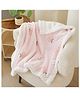 Butterthief Cozy Super Soft Warm Double Layered Sherpa Swaddle Blanket for Newborn Babies - Light Pink