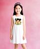 NUSYL Cotton Knit Sleeveless Sunflower & Girl Printed Dress -  White