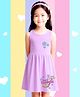NUSYL Cotton Knit Sleeveless Princess Text Printed Dress - Lilac