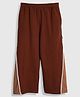 PURPLE UNITED KIDS Terry Woven Colour Blocked  Wide Leg Pants - Brown