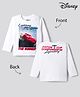 Bonfino Disney Cotton Knit Full Sleeves T-Shirt With Lightning McQueen Graphic - White