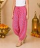 Kiddopanti Cotton Knit Leheriya Printed Jodhpuri Pants - Pink
