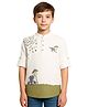 Charchit Cotton Woven Full Sleeves Elephant Printed Shirt - Green & White