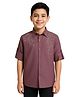 Charchit Cotton Blend Woven Full Sleeves Stones Embellished Shirt - Maroon