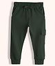 Orange Sugar 100% Cotton Knit Solid Cargo Style Joggers - Dark Olive