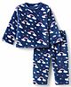 Babyhug Cotton Knit Full Sleeves Co-Ords T-Shirt & Pyjama Winter Wear Night Suit with Rainbow & Star Print - Blue