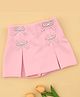 Cutecumber Woven Bow Applique Detailed Skort - Pink