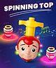 Fiddlerz Spinning Top for Kids with Flashing LED Light Up and Music Non-Toxic Toys for Boys & Girls Pack of 1 - Pink