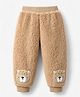 Little Kangaroos Knit Full Length Fleece and Woollen Bottomwear - Light Brown