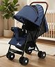 Babanza Stroller with Canopy and Reversible Parent Handle - Blue