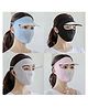 ARCADE TOYS Women's Sun Visor Cap with Face Mask Shield | UV Protection Summer Hat | Dust-Proof Breathable Face Cover | Adjustable Outdoor Sports Cap | Multicolour