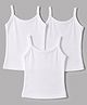 Bodycare Knitted Sleeveless Solid Colour Slips Pack of 3- White