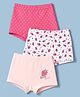 Bodycare Knitted Polka Dots Floral & Strawberry Printed Panties Assorted Pack Of 3 - Pink & White