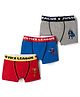 Bodycare Knit Superman & Batman Printed Boxers Pack of 3 - Red Blue & Grey
