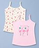 Bodycare Knitted Sleeveless Slips With Unicorn & Heart Print Pack of 2 - Beige & Pink