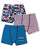 Bodycare Knit Striped  Camofluge Printed Boxers Pack of 3 - Blue