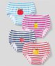 Bodycare Knit Striped & Fruits Printed Panties Pack of 4 - Pink