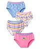 Bodycare Knit Striped & Butterfly Printed Panties Pack of 4 - Pink & Blue