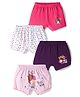 Bodycare Knit Polka Dots & Doll Printed Shorts Pack of 4 - Dark Pink  & White