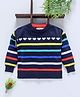 Ollypop Full Sleeves Organic Sweater Striped - Navy