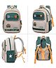 Azhari 11 Inches Dinosaur Theme Lightweight Backpack Multi Pocket Bag for Kids Pack of 1 Color May Vary