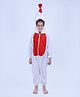 BookMyCostume Fleece Knit Full Sleeves Hen Designed Fancy Dress Costume Set - White & Red