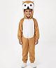 BookMyCostume Fleece Knit Full Sleeves Owl Designed Fancy Dress Costume Set - Brown & White