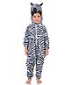 BookMyCostume Fleece Knit Full Sleeves Zebra Designed Fancy Dress Costume Set - White & Black