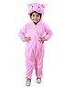 BookMyCostume Fleece Knit Full Sleeves Pig Designed Fancy Dress Costume Set - Pink