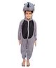 BookMyCostume Fleece Knit Full Sleeves Rhinoceros Designed Fancy Dress Costume Set - Grey & Black